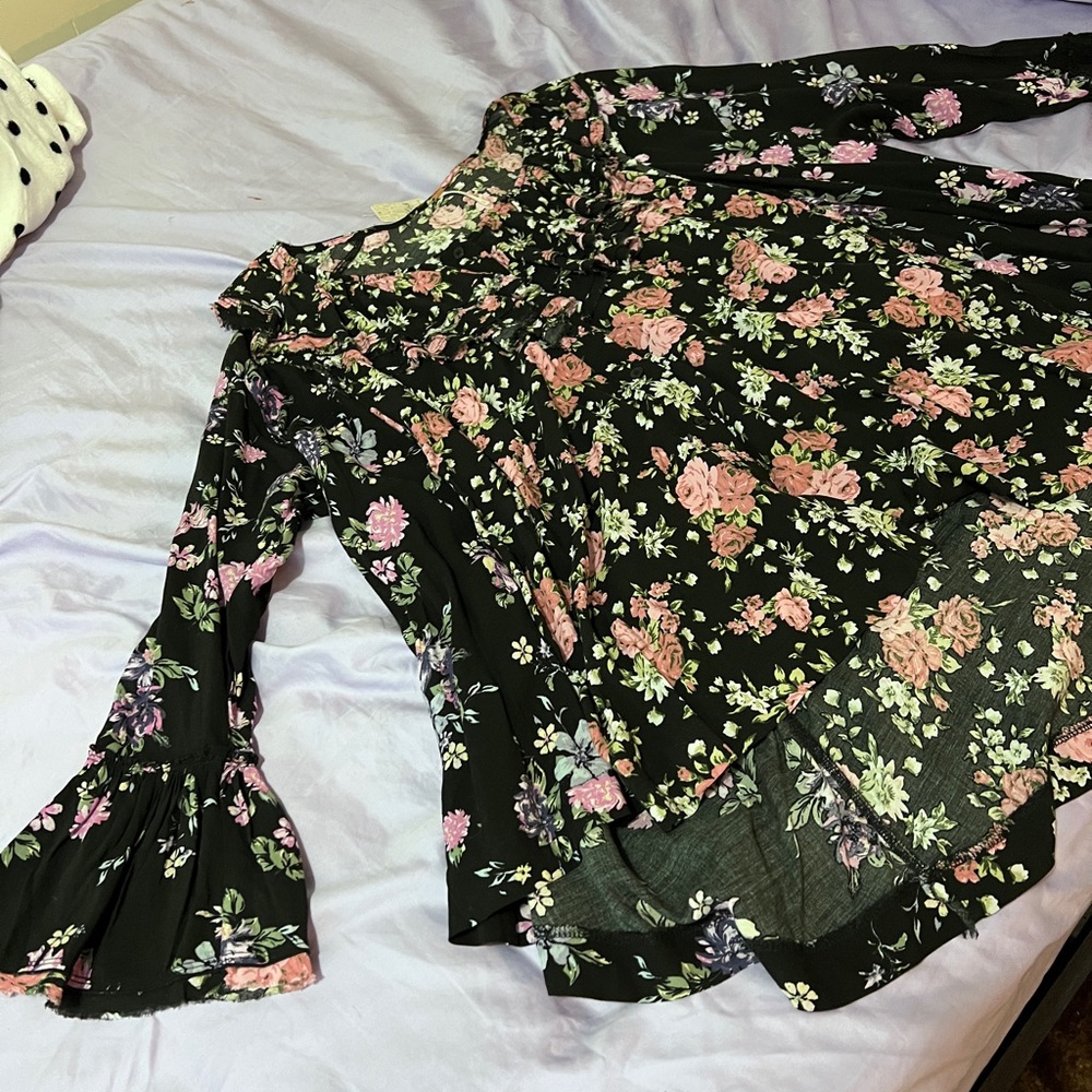 Free people button down mini dress